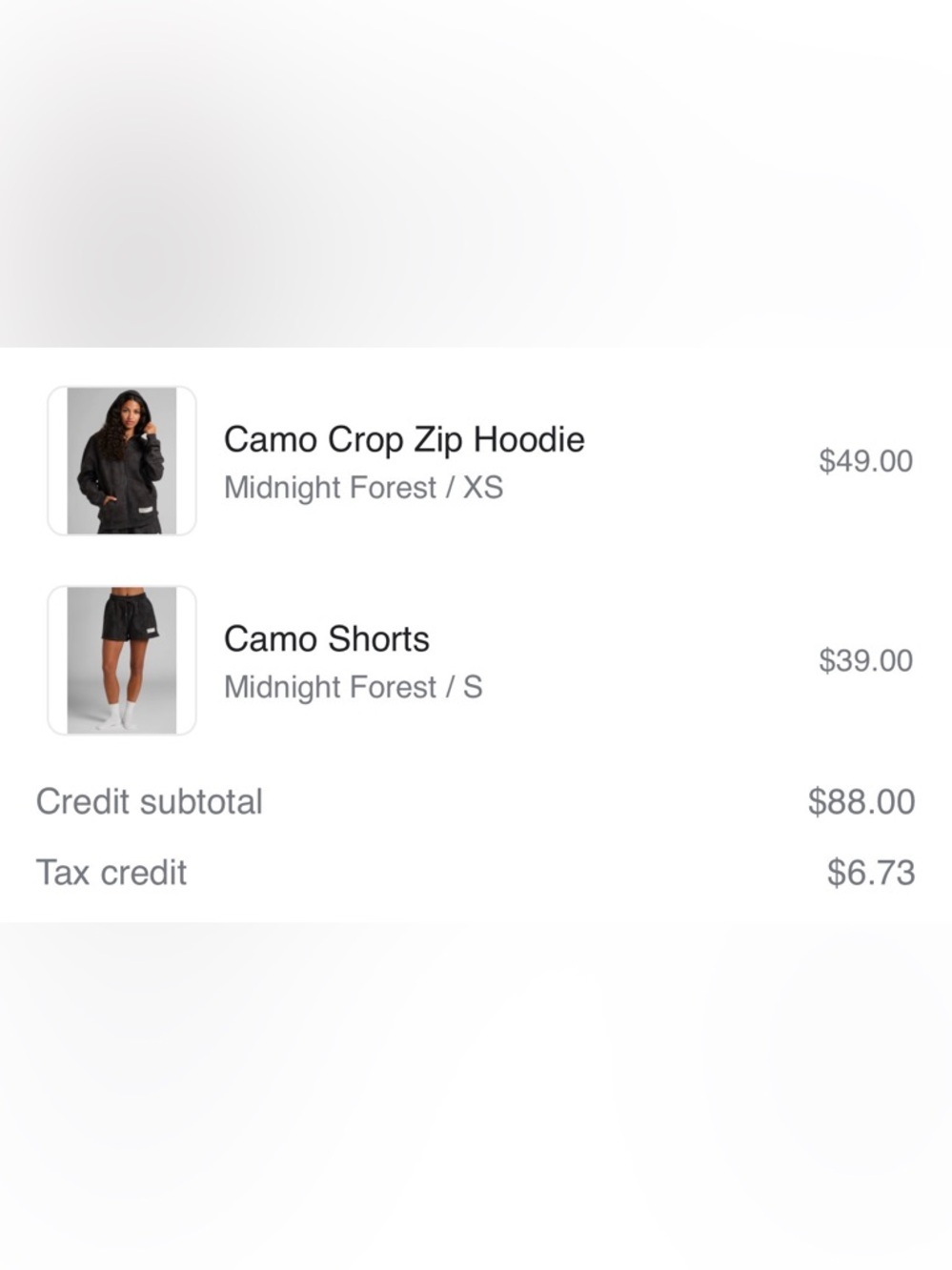 COMFRT Camo Zip Hoodie & Shorts - Midnight Forest